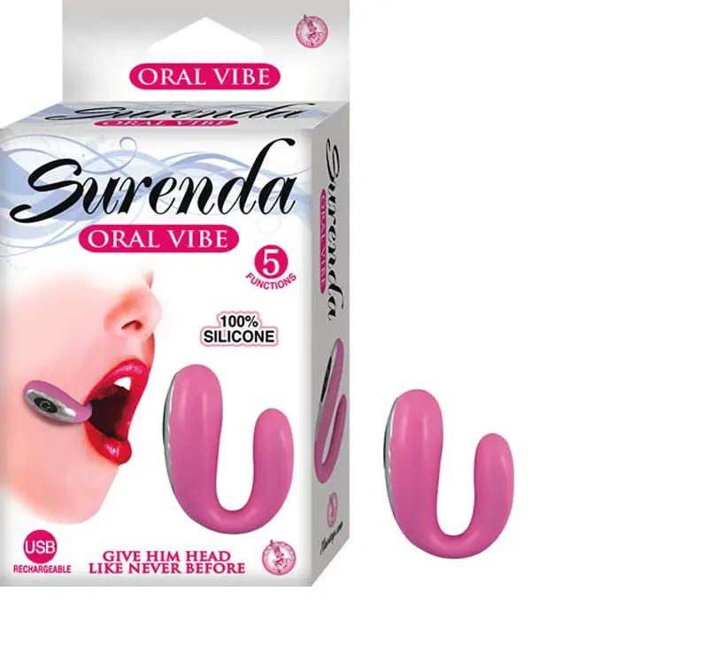 Surenda Silicone Rechargeable Multispeed Waterproof Oral Vibe (Pink) by Nasstoys