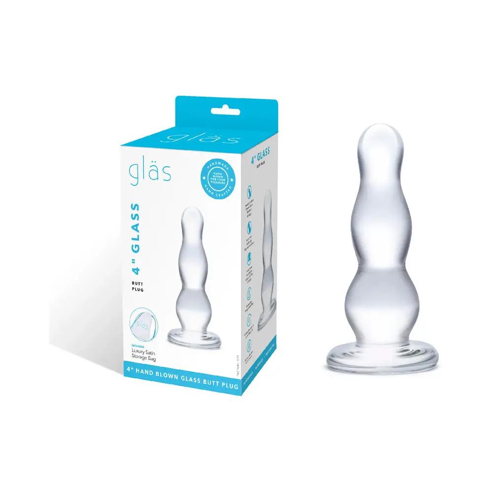 Glas 4 in. Glass Butt Plug by Electric Eel