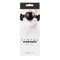 Sinful Vinyl Ball Gag Black by NS Novelties