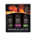 Earthly Body Hemp Seed Massage Oil 3-Piece Gift Set 2 oz. by Earthly Body