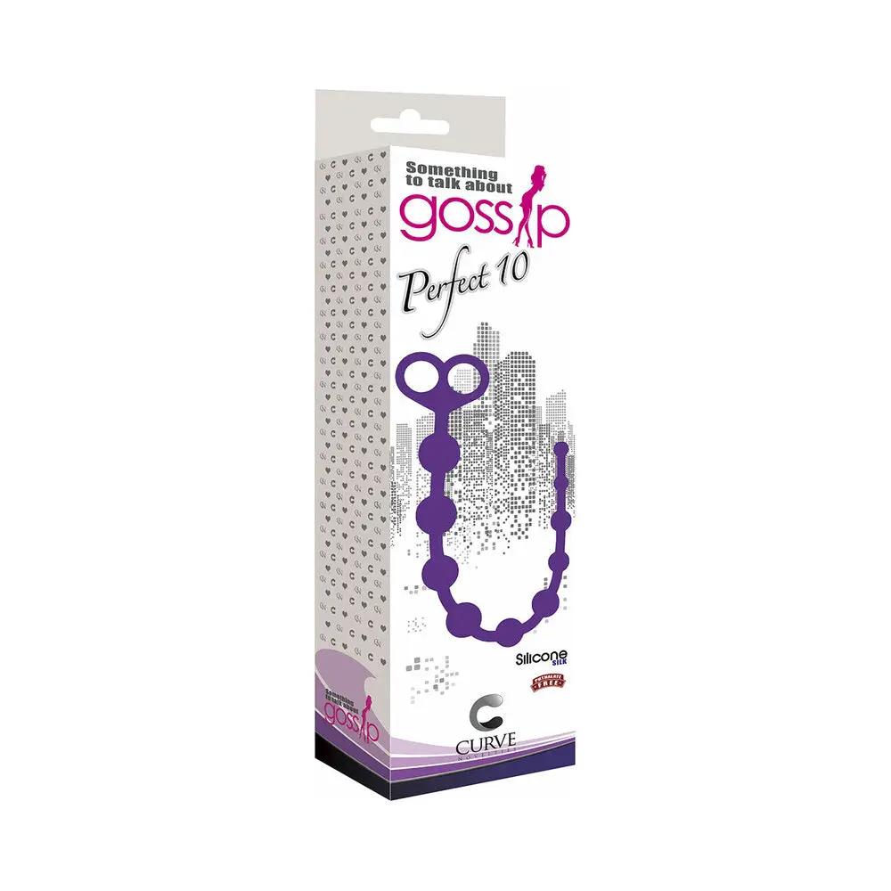 Curve Toys Gossip Perfect 10 Silicone Anal Beads Violet by Curve Novelties
