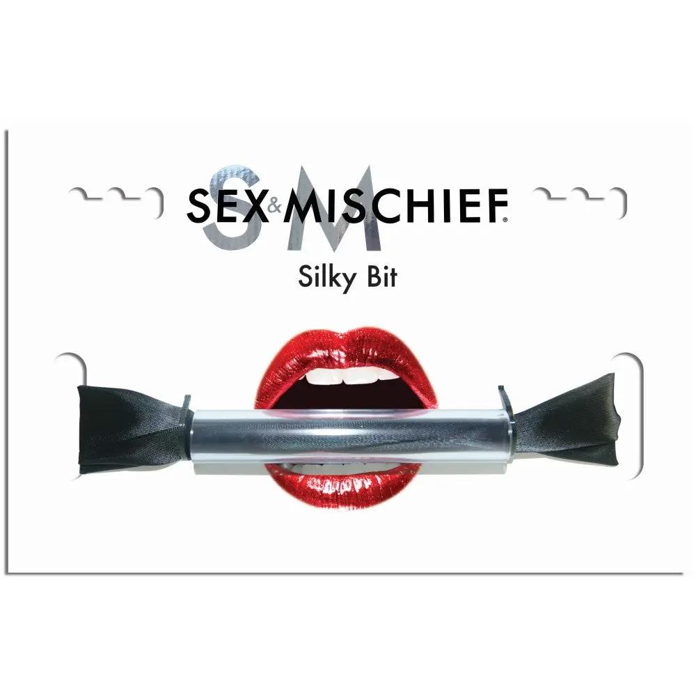 Sportsheets Sex & Mischief Silky Bit Gag Black by Sportsheets
