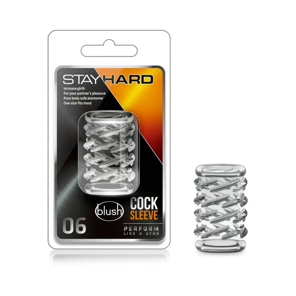 Stay Hard Cock Sleeve 06 Penis Enhancer Clear by Blush