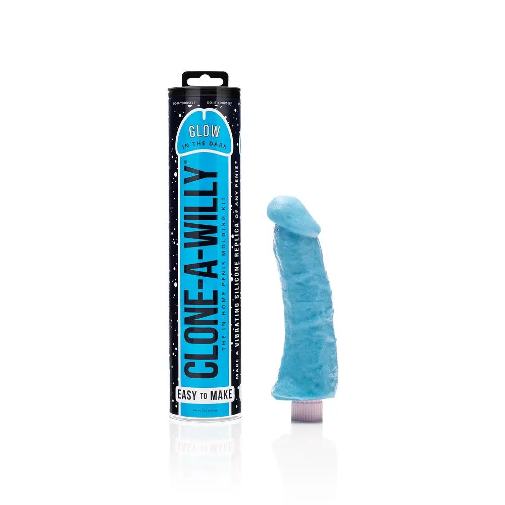 Clone-A-Willy DIY Vibrating Dildo Kit Glow-in-the-Dark Blue by Clone-A-Willy