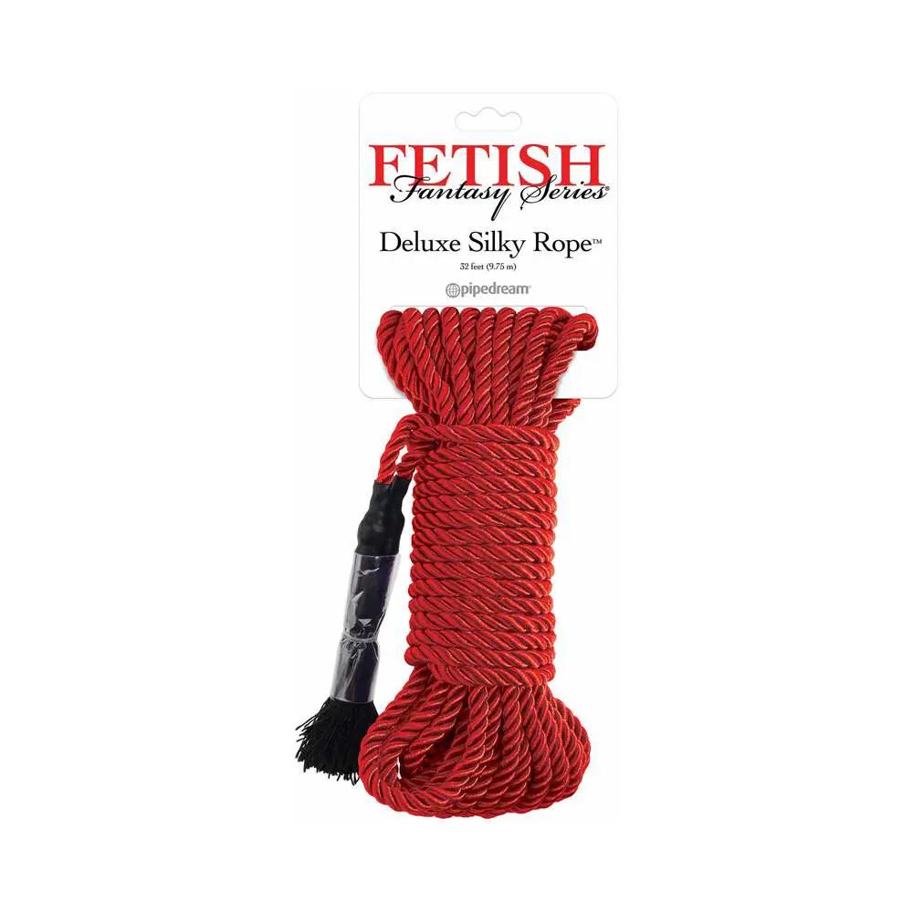 Fetish Fantasy Series Deluxe Silk Rope 9.75 m / 32 ' Red by Pipedream