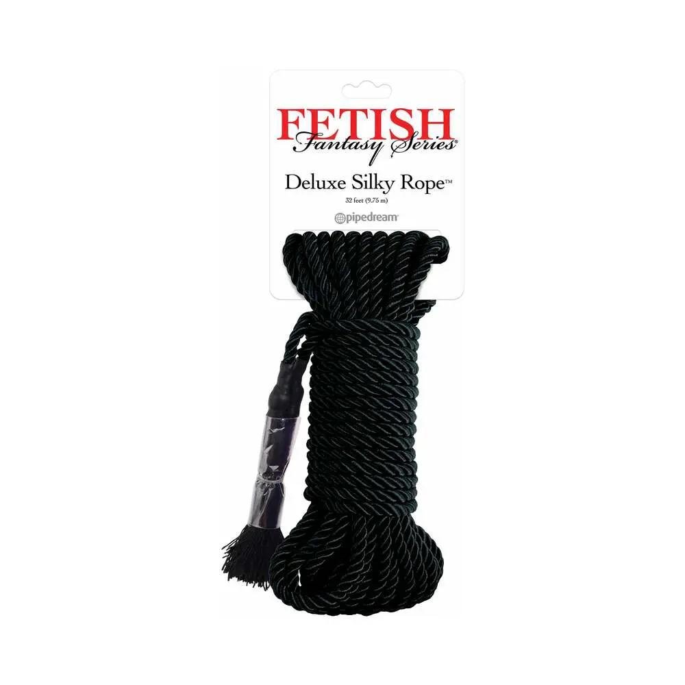Fetish Fantasy Series Deluxe Silk Rope 9.75 m / 32 ' Black by Pipedream