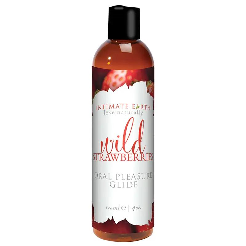 Intimate Earth Succulent Strawberries Flavored Glide 120 ml/4 oz by Intimate Earth