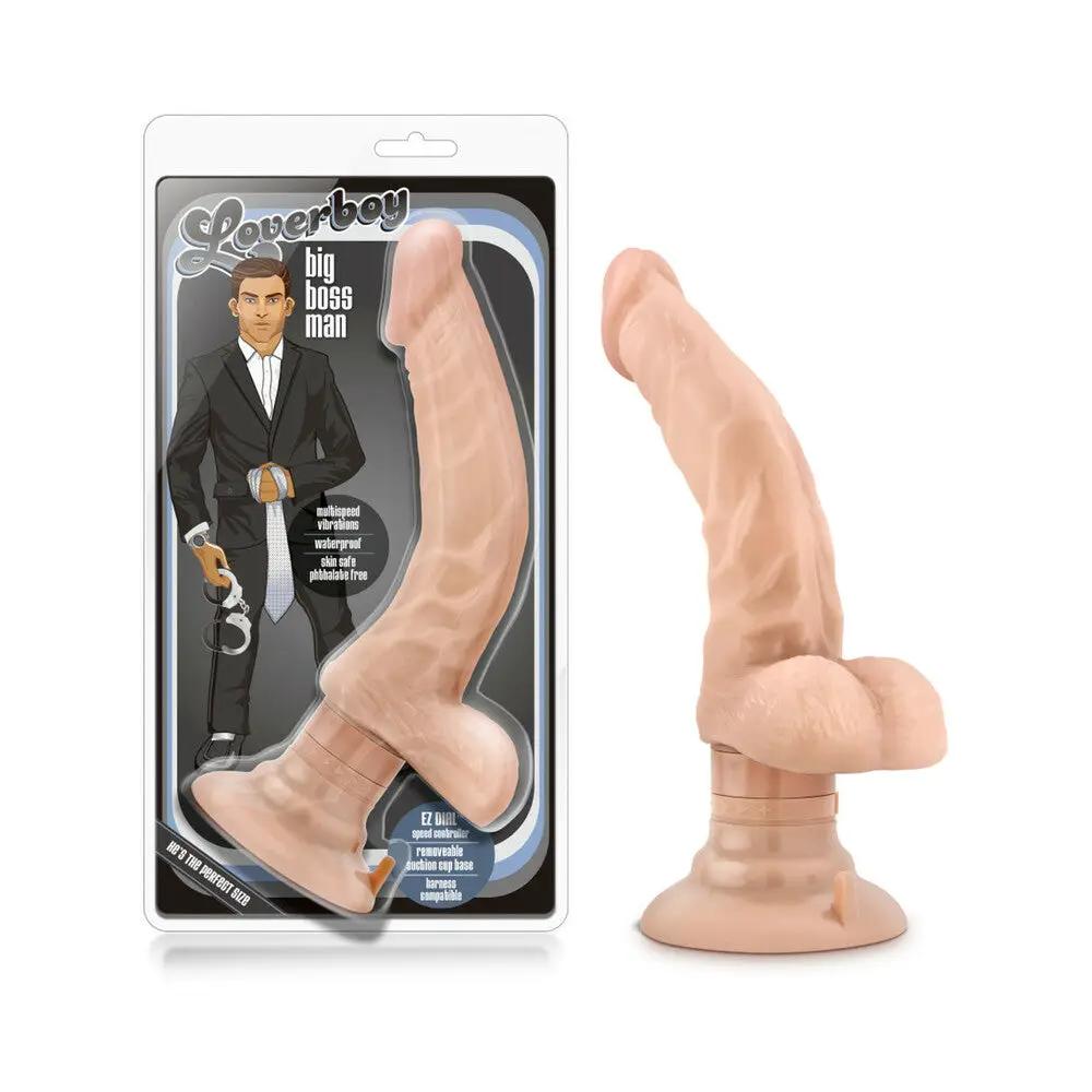 Loverboy The Boss Man Realistic 10.25 in. Vibrating Dildo with Balls Beige by Blush
