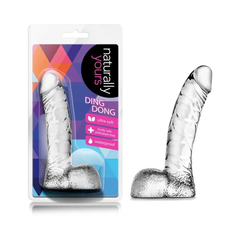 Naturally Yours Ding Dong Realistic 5.5 in. Dildo with Balls Clear by Blush