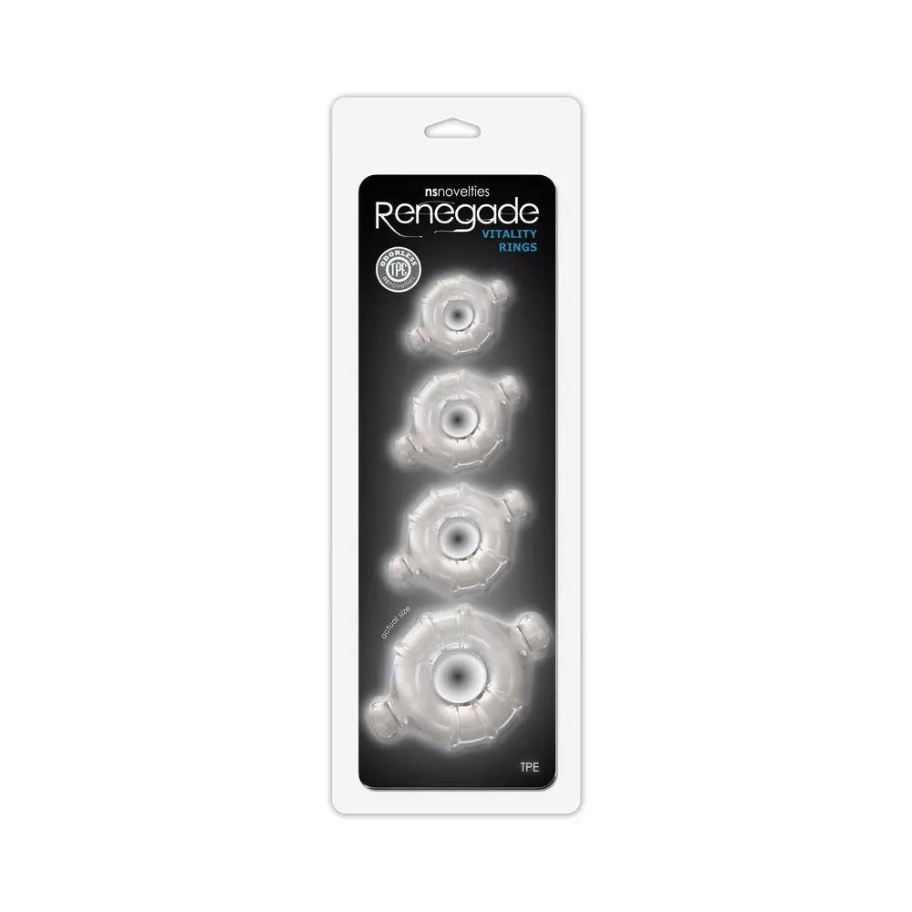 Renegade Vitality Rings 4-Pack Clear by NS Novelties