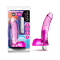 Naturally Yours Vibrating Ding Dong 6.5 in. Dildo with Balls & Vibrator Pink by Blush