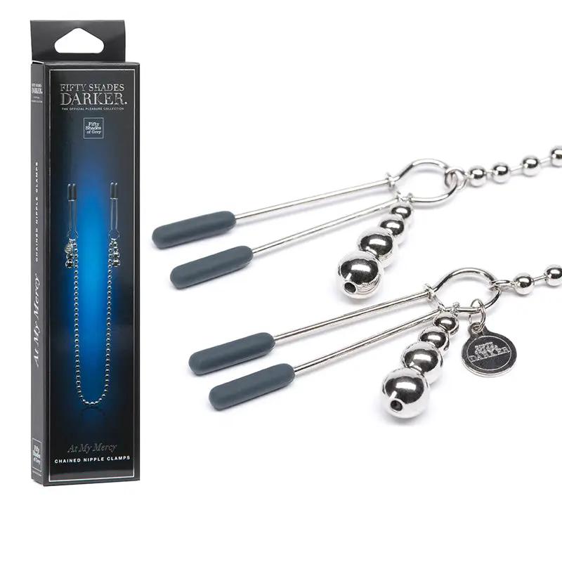 Fifty Shades Darker At My Mercy Beaded Chain Nipple Clamps by Fifty Shades of Grey