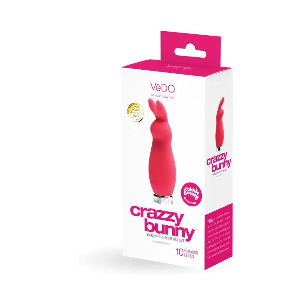 VeDO Crazzy Bunny Rechargeable Mini Vibe - Pretty In Pink by VeDO