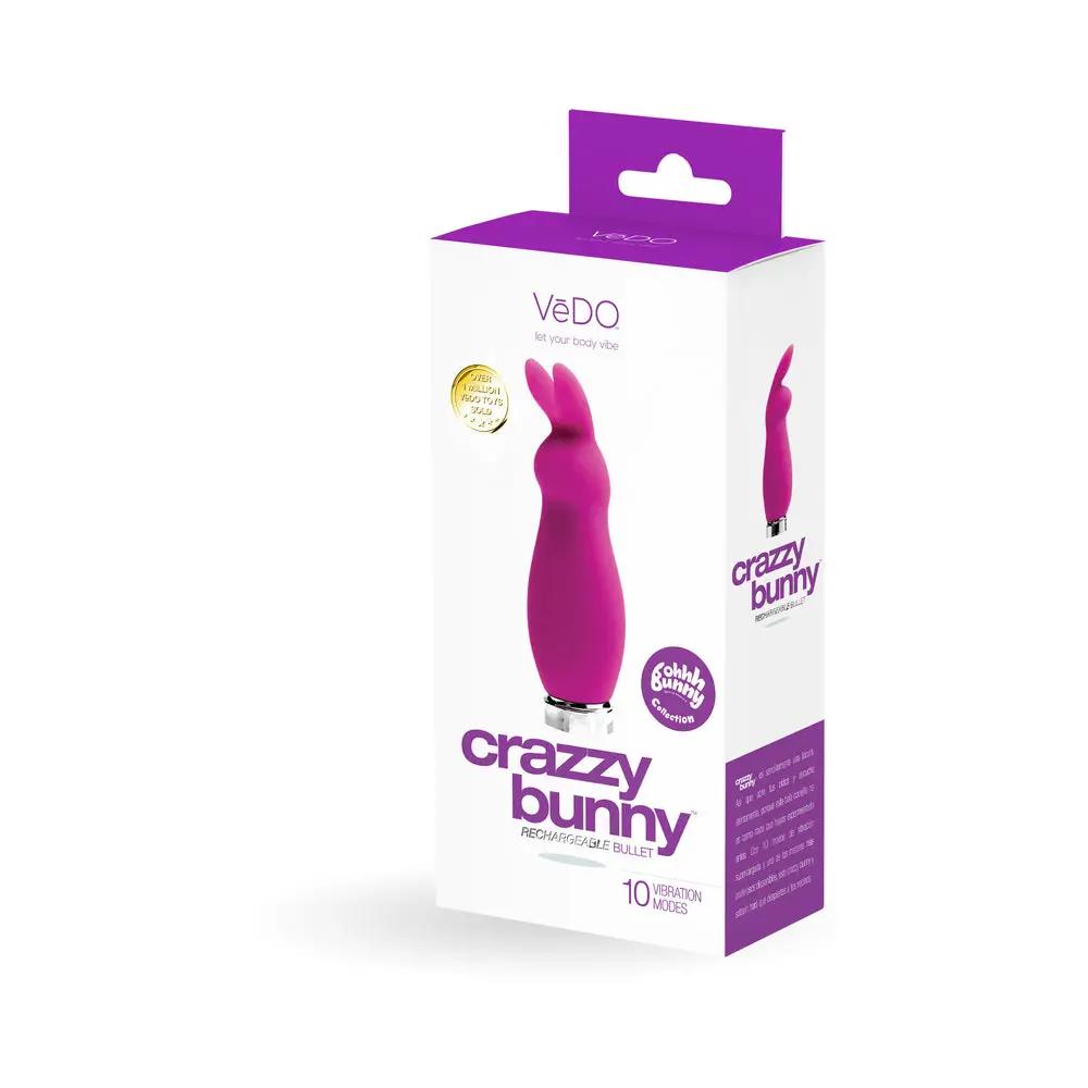 VeDO Crazzy Bunny Rechargeable Mini Vibe - Perfectly Purple by VeDO
