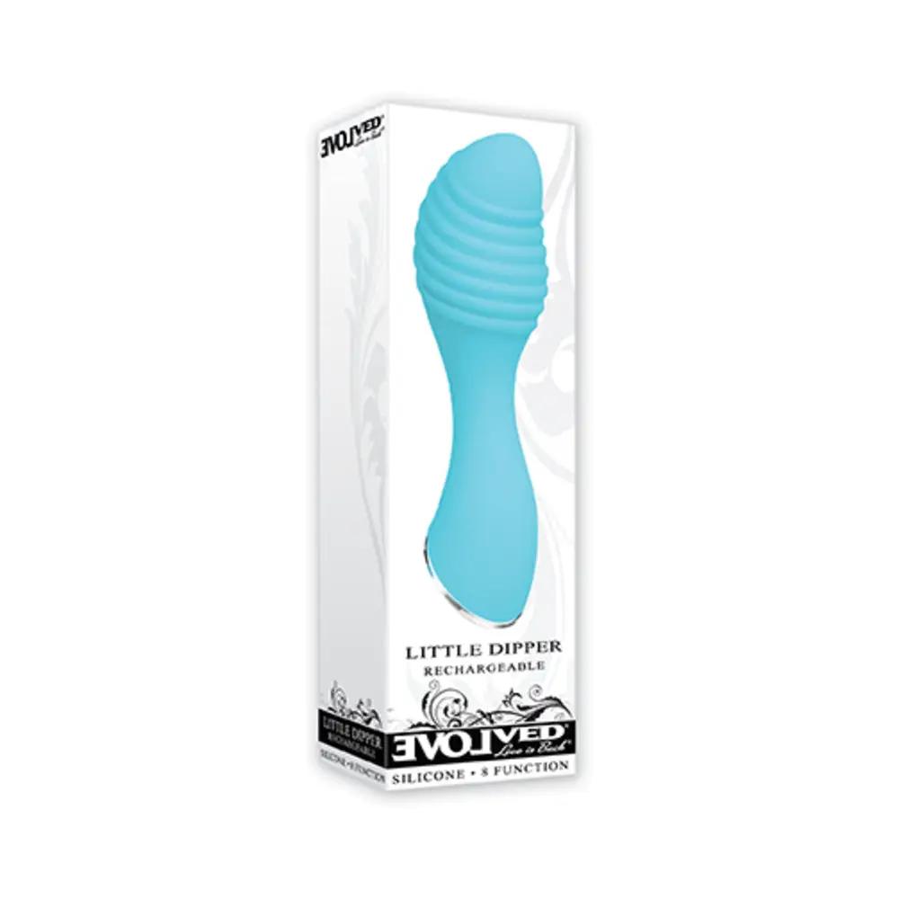 Evolved Little Dipper Rechargeable Silicone Vibrator Blue by Evolved