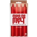 The 9's, Make Me Melt Sensual Warm-Drip Candles, 4 Pack, Red Hot by Icon Brands