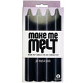 The 9's, Make Me Melt Sensual Warm-Drip Candles, 4 Pack, Jet Black by Icon Brands