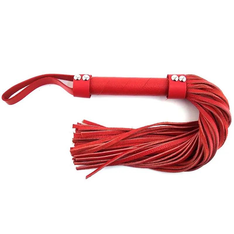 Rouge H-Style Leather Flogger Red by Rouge Garments