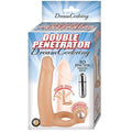Double Penetrator Dream Cockring With 10 Fuction Bullet Waterproof Flesh by Nasstoys