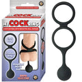 My Cock Ring Scrotum Ring With Weighted Ball Banger Silicone Black by Nasstoys