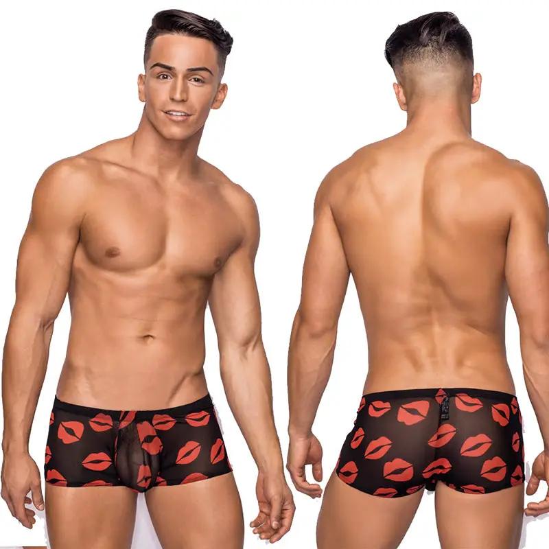 Male Power Kiss Me Mini Short Sheer Lips XL by Male Power