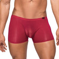 Male Power Seamless Sleek Sleek Short w/sheer pouch Wine Medium by Male Power