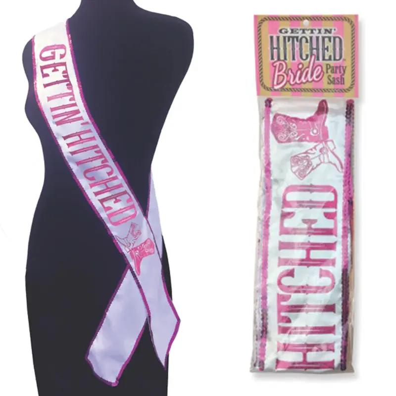 Getting Hitched Glitter Sash by Little Genie