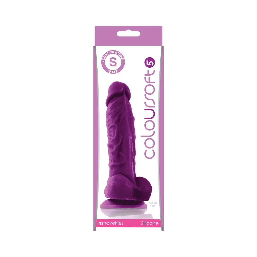 ColourSoft 5 in. Soft Dildo Purple by NS Novelties