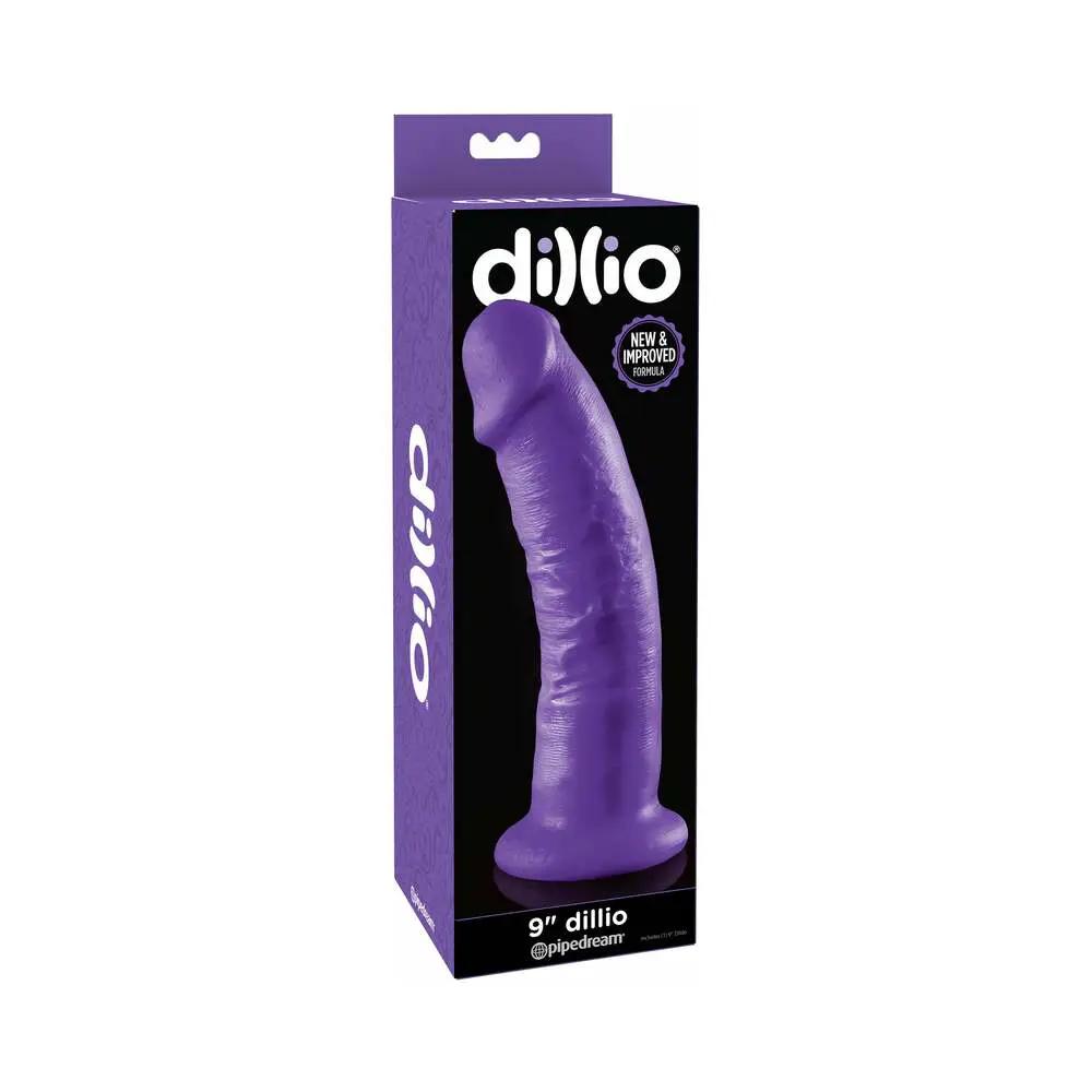Dillio 9 in. Realistic Dildo With Suction Cup Purple by Pipedream