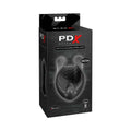 PDX Elite Vibrating Silicone Stimulator Stroker Black by PDX Brands