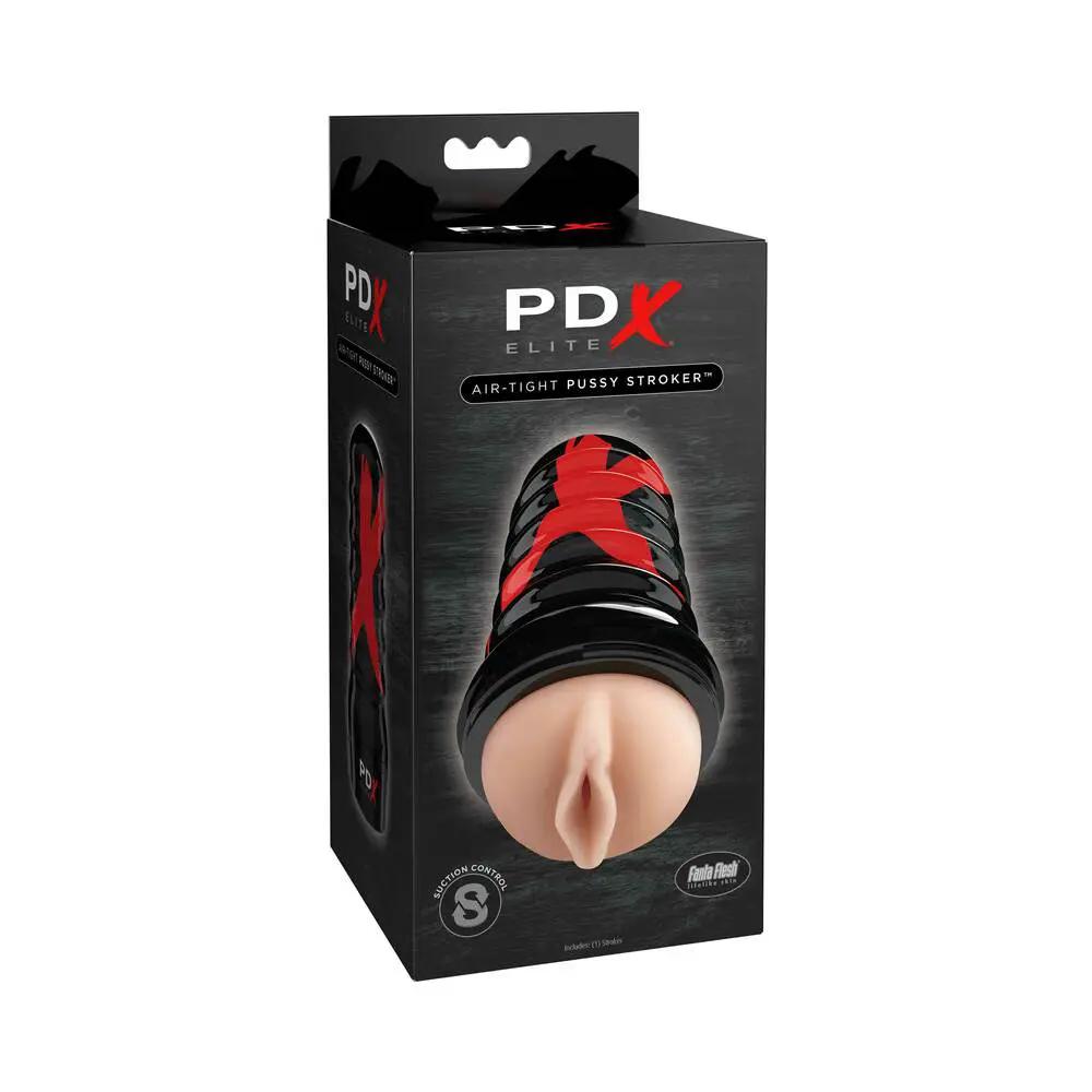PDX Elite Air Tight Pussy Stroker Beige/Black by PDX Brands