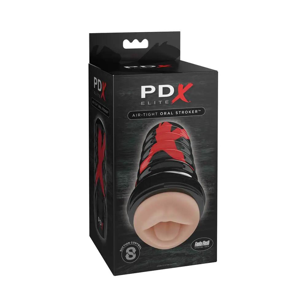 PDX Elite Air Tight Oral Stroker Beige/Black by PDX Brands