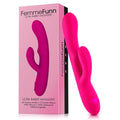 FemmeFunn Ultra Rabbit Rechargeable Silicone Dual Stimulation Vibrator Pink by FemmeFunn