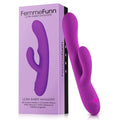 FemmeFunn Ultra Rabbit Rechargeable Silicone Dual Stimulation Vibrator Purple by FemmeFunn
