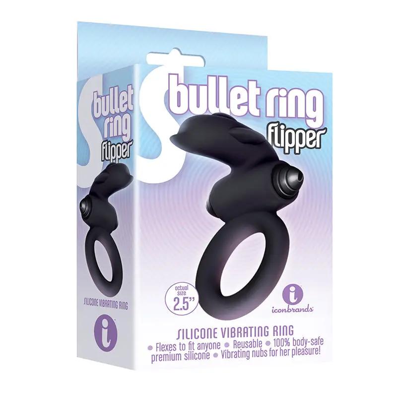 The 9's, S-Bullet Ring - Flipper, Silicone by Icon Brands