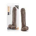 Dr. Skin Mr. Savage Realistic 11.5 in. Dildo with Balls Brown by Blush