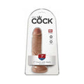 King Cock 7 in. Cock With Balls Realistic Suction Cup Dildo Tan by Pipedream