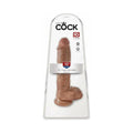 King Cock 10 in. Cock With Balls Realistic Suction Cup Dildo Tan by Pipedream