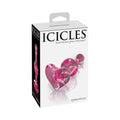 Icicles No. 75 Beaded Glass Massager With Heart-Shaped Base Pink by Pipedream