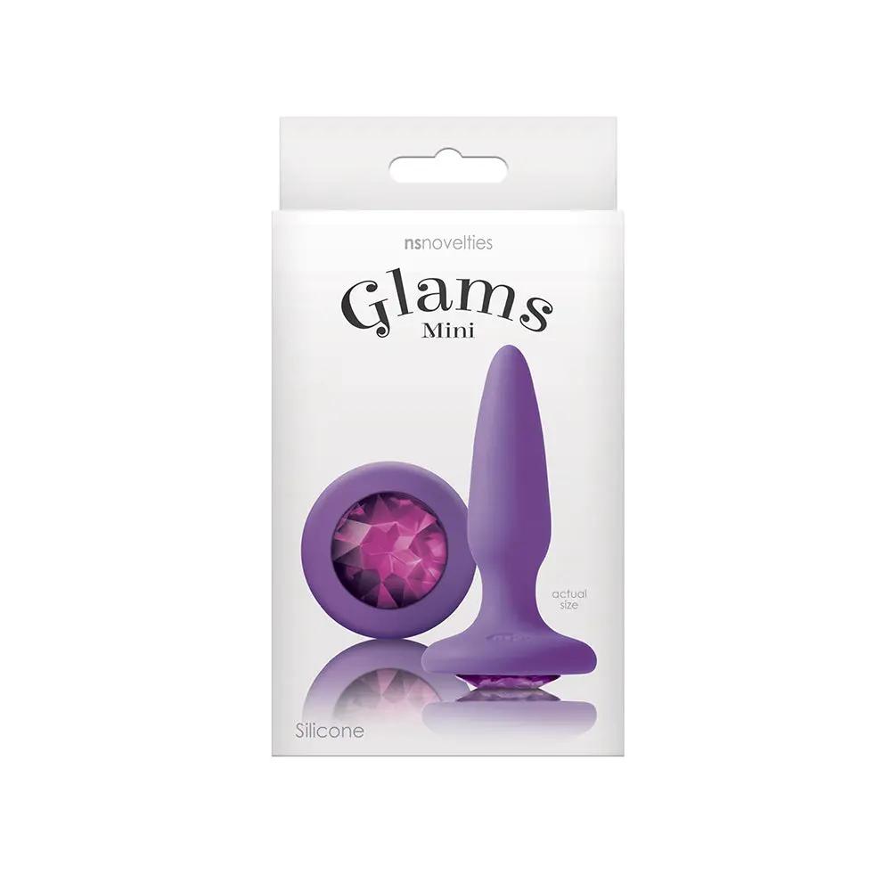 Glams Mini Anal Plug Purple Gem by NS Novelties