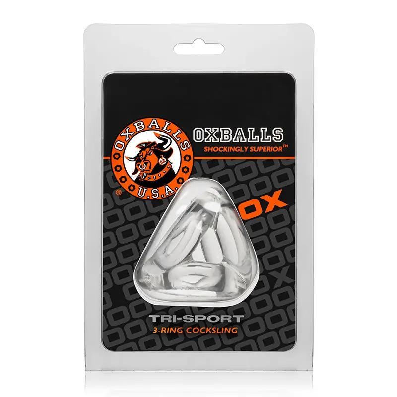 OxBalls Tri-Sport, Cocksling, Clear by Oxballs