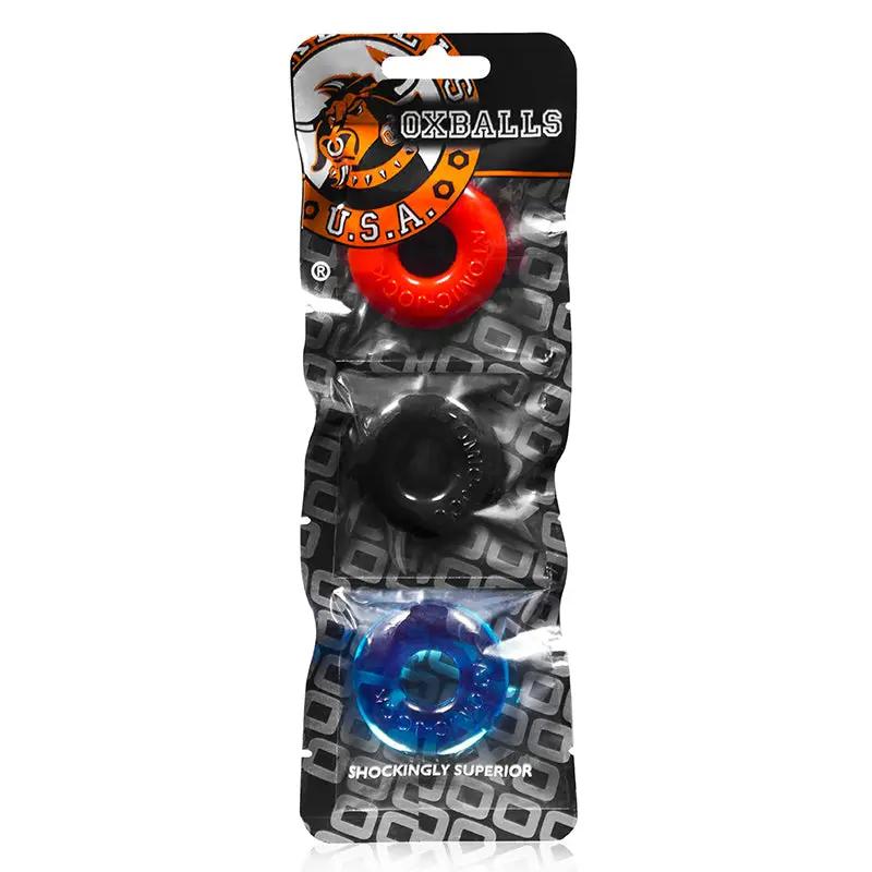 OxBalls Ringer, 3-Pack Of Do-Nut-1, Small, Multicolor by Oxballs