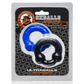 OxBalls Ultraballs, 2-Pack Cockring, Black & Police Blue by Oxballs