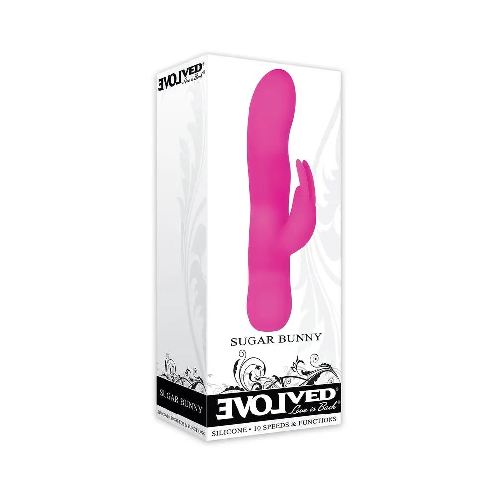 Evolved Sugar Bunny Mini Silicone Rabbit Vibrator Pink by Evolved