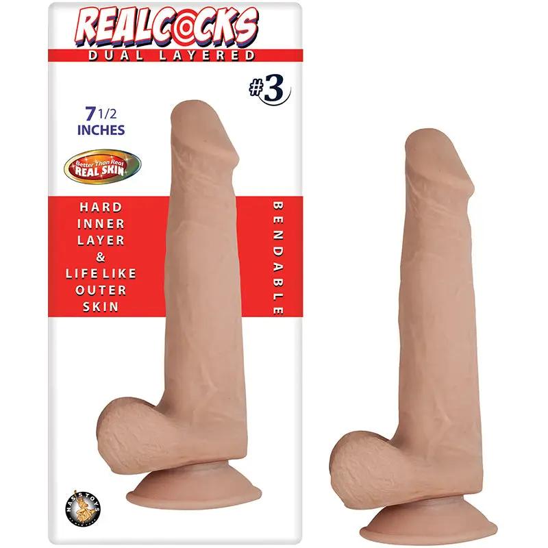 Realcocks Dual Layered #3 7.5in Flesh by Nasstoys