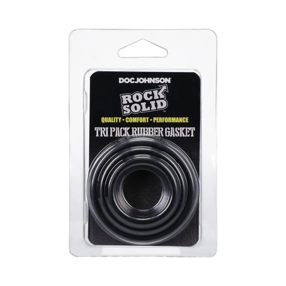 Rock Solid Tri-Pack Rubber Gasket (1.25in, 1.5in, 2in) Black by Rock Solid