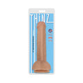 Curve Toys Thinz 8 in. Slim Dildo with Balls & Suction Cup Beige by Curve Novelties