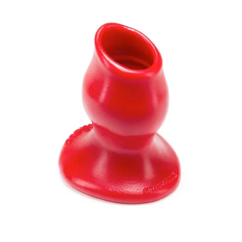 OxBalls Pighole-2, Hollow Plug, Medium, Red by Oxballs