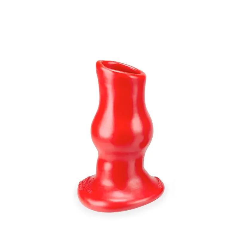 OxBalls Pig Hole Deep-1, Hollow Plug, Small, Red by Oxballs