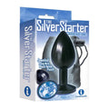 The 9's, The Silver Starter, Bejeweled Anodized Stainless Steel Plug, Colbalt by Icon Brands